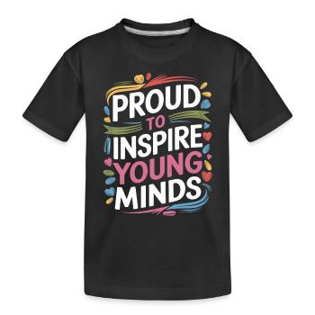 Stolz Junge Köpfe Zu Inspirieren Lehrer - Kinder Premium Bio T-Shirt - Schwarz - Vorne