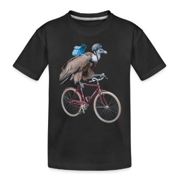 Geier - Kinder Premium Bio T-Shirt - Schwarz - Vorne
