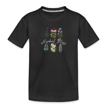 Collection botanique Herbal Bliss - T-shirt bio Premium Enfant - noir - Devant