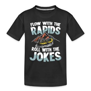 avec le Rapids Flow Roll avec le - T-shirt bio Premium Enfant - noir - Devant