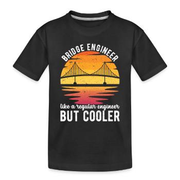 Ingénieur des ponts Construction de ponts - T-shirt bio Premium Enfant - noir - Devant
