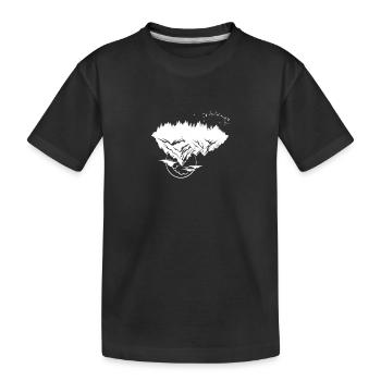 Dualité de la montagne - T-shirt bio Premium Enfant - noir - Devant