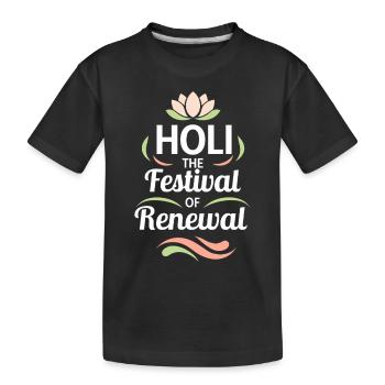 Das Holi Festival Of Colors Indian Celebration - Kinder Premium Bio T-Shirt - Schwarz - Vorne