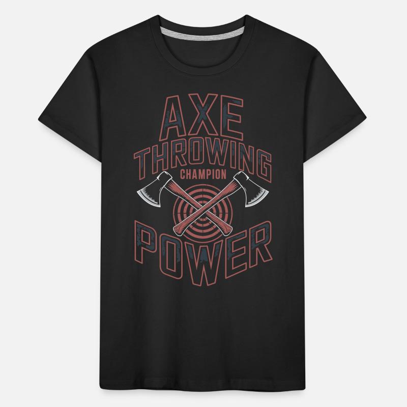 Ax Throwing Target Practice Lumberjack Sport Kids' Premium Organic T-Shirt
