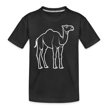 Kamel - Kinder Premium Bio T-Shirt - Schwarz - Vorne