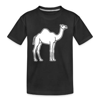 Kamel - Kinder Premium Bio T-Shirt - Schwarz - Vorne