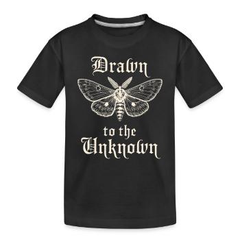 Attracted by the unknown - Kids' Premium Organic T-Shirt - black - Front