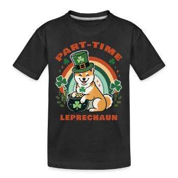 Leprechaun à temps partiel pour la Saint-Patrick - T-shirt bio Premium Enfant - noir - Devant