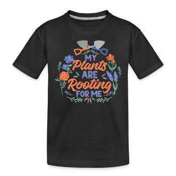 Amateur de plantes jardinage Jeu de mots - T-shirt bio Premium Enfant - noir - Devant