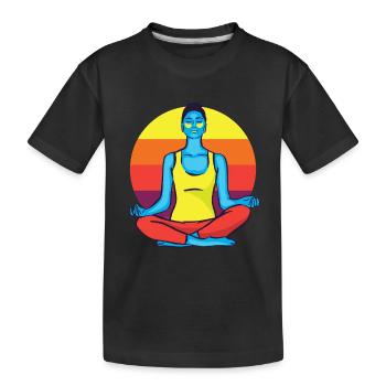 3047 ColorfulYogaTshirt PR t-shirt - T-shirt bio Premium Enfant - noir - Devant
