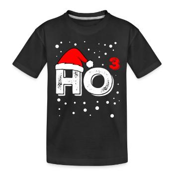 Ho to the power of 3 haha Artboard 1 - Kids' Premium Organic T-Shirt - black - Front