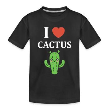 Cactus - Kids' Premium Organic T-Shirt - black - Front