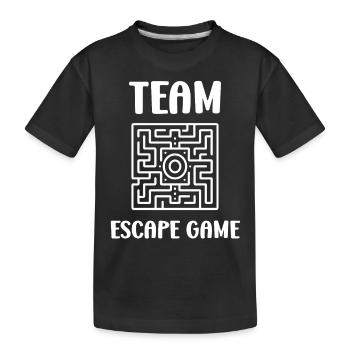 Fluchtspiel - Kinder Premium Bio T-Shirt - Schwarz - Vorne
