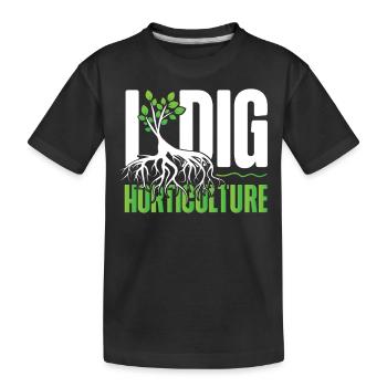 Amateur de plantes jardinage Jeu de mots je creuse - T-shirt bio Premium Enfant - noir - Devant