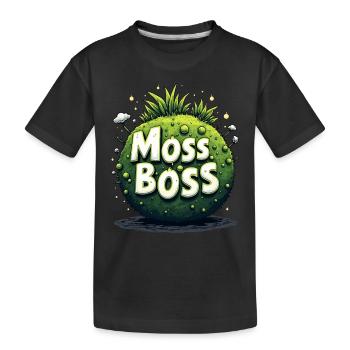 Kokedama Moss Ball Plantes Jardinage Japonais - T-shirt bio Premium Enfant - noir - Devant
