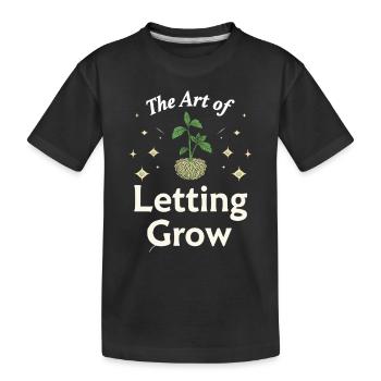 Kokedama Moss Ball Plantes Jardinage Japonais - T-shirt bio Premium Enfant - noir - Devant