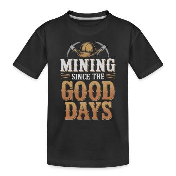 Kohlebergmann Untertagebau Schutzhelmarbeiter - Kinder Premium Bio T-Shirt - Schwarz - Vorne
