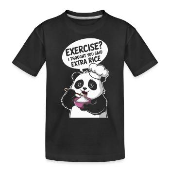 Panda Bear a dit Riz supplémentaire - T-shirt bio Premium Enfant - noir - Devant