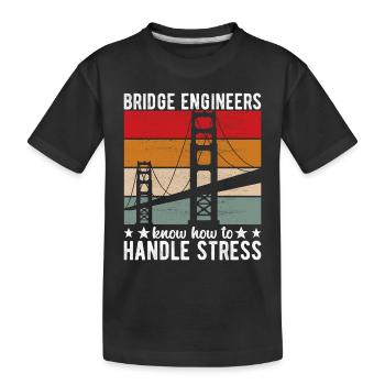 Ingénieur des ponts Construction de ponts - T-shirt bio Premium Enfant - noir - Devant