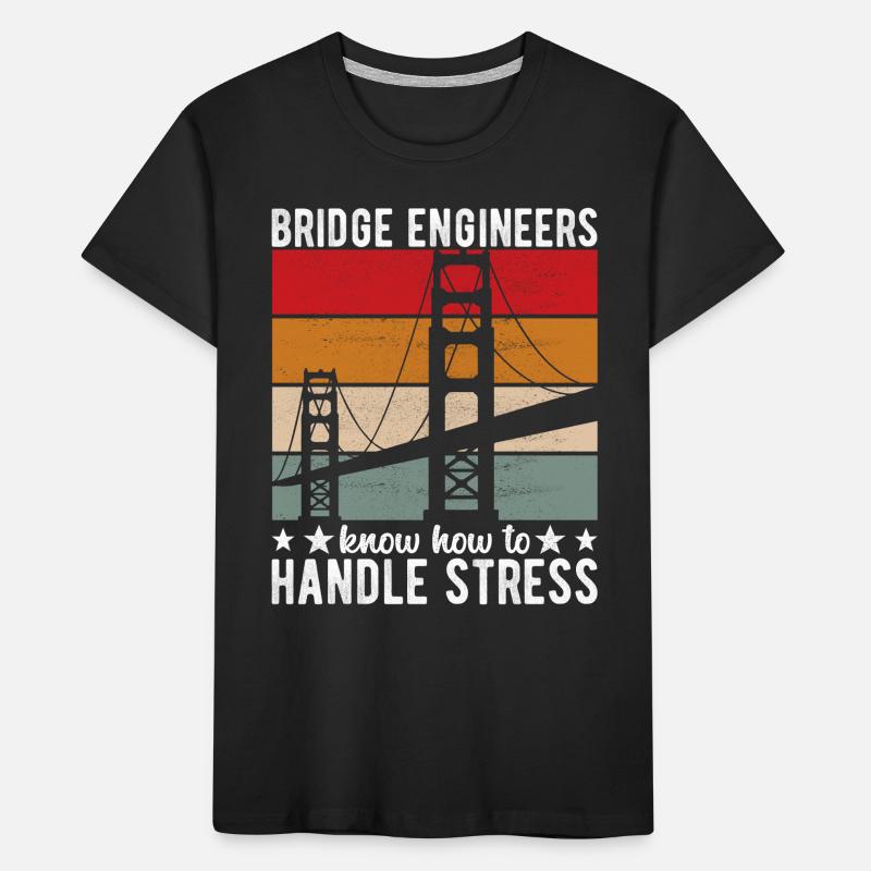 Bridge Engineer Bridge Construction Kids' Premium Organic T-Shirt