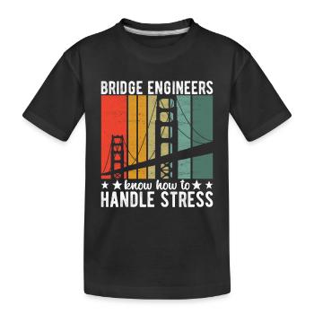 Ingénieur des ponts Construction de ponts - T-shirt bio Premium Enfant - noir - Devant