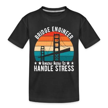 Ingénieur des ponts Construction de ponts - T-shirt bio Premium Enfant - noir - Devant