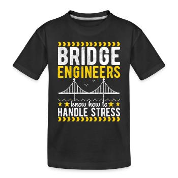 Ingénieur des ponts Construction de ponts - T-shirt bio Premium Enfant - noir - Devant