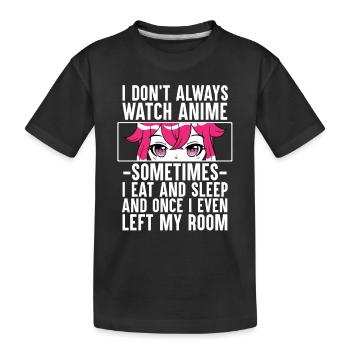 Anime Cosplay - Kinder Premium Bio T-Shirt - Schwarz - Vorne
