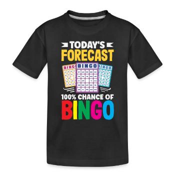 100 % de chances de prédiction de bingo - T-shirt bio Premium Enfant - noir - Devant