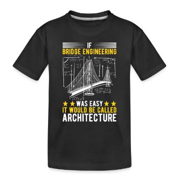 Ingénieur des ponts Construction de ponts - T-shirt bio Premium Enfant - noir - Devant