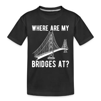 Ingénieur des ponts Construction de ponts - T-shirt bio Premium Enfant - noir - Devant