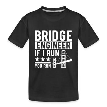 Ingénieur des ponts Construction de ponts - T-shirt bio Premium Enfant - noir - Devant