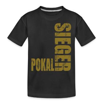 Pokalsieger 2026 - Kinder Premium Bio T-Shirt - Schwarz - Vorne