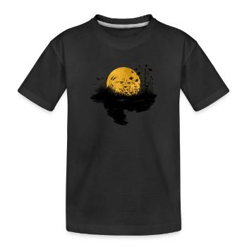Wildflower Moonlit Meadow - Kids' Premium Organic T-Shirt - black - Front