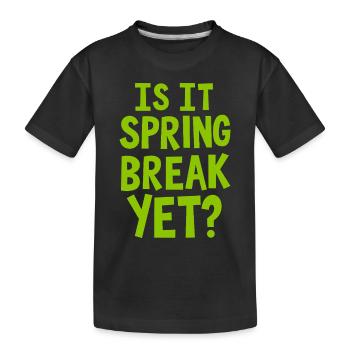 Spring Break Countdown Spruch Zitat - Kinder Premium Bio T-Shirt - Schwarz - Vorne