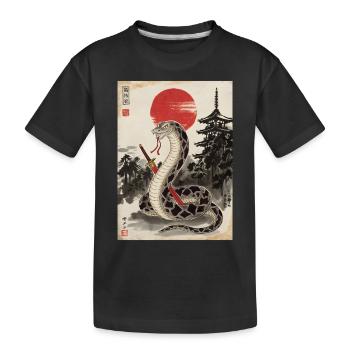 Samurai - Kinder Premium Bio T-Shirt - Schwarz - Vorne
