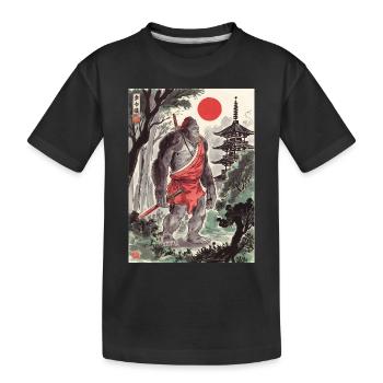 Samurai - Kinder Premium Bio T-Shirt - Schwarz - Vorne