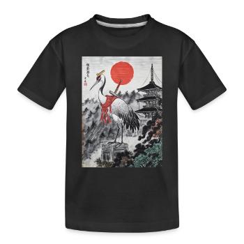 Samurai - Kinder Premium Bio T-Shirt - Schwarz - Vorne