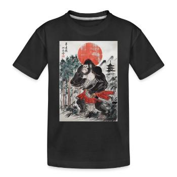 Samurai - Kinder Premium Bio T-Shirt - Schwarz - Vorne