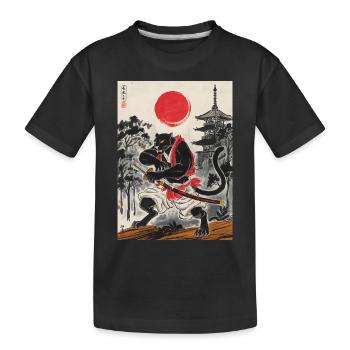 Samurai - Kinder Premium Bio T-Shirt - Schwarz - Vorne
