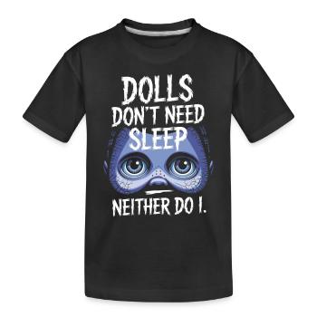 Poupée effrayante collector - T-shirt bio Premium Enfant - noir - Devant