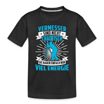 L’arpenteur est un arpenteur-géomètre chaotique - T-shirt bio Premium Enfant - noir - Devant