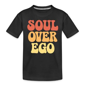 Citation de spiritualité inspirante de l’âme sur l’ego - T-shirt bio Premium Enfant - noir - Devant
