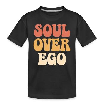 Citation de spiritualité inspirante de l’âme sur l’ego - T-shirt bio Premium Enfant - noir - Devant