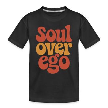 L’âme sur l’ego Citations de spiritualité inspirante - T-shirt bio Premium Enfant - noir - Devant