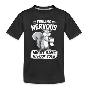 Intestin irritable Syndrom Écureuil Caca Humour - T-shirt bio Premium Enfant - noir - Devant