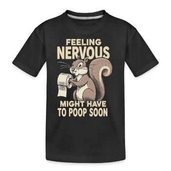 Intestin irritable Syndrom Écureuil Caca Humour - T-shirt bio Premium Enfant - noir - Devant
