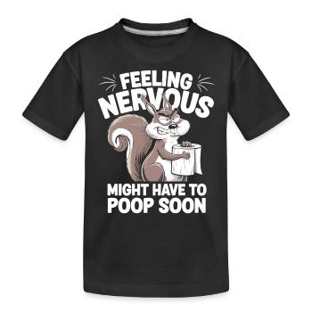 Intestin irritable Syndrom Écureuil Caca Humour - T-shirt bio Premium Enfant - noir - Devant