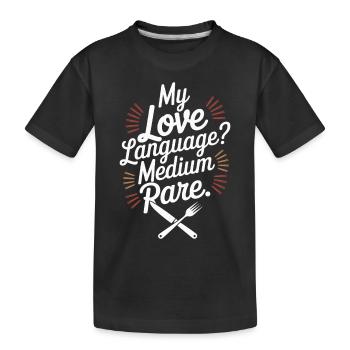 Ernährung Auf Fleischfresser-ernährung Auf Der - Kinder Premium Bio T-Shirt - Schwarz - Vorne
