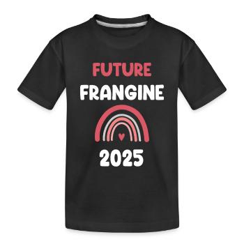 2025 Sister Future Pregnancy Announcement - Kids' Premium Organic T-Shirt - black - Front
